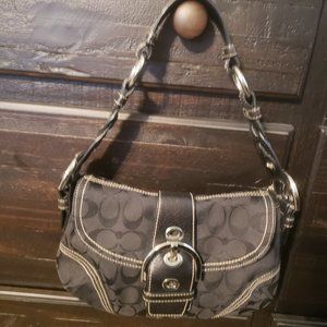 Black Hobo Style Coach Purse